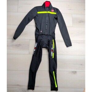 Castelli Sanremo 2 Thermosuit Cycling Suit Mens L Black Wind Stopper Winter